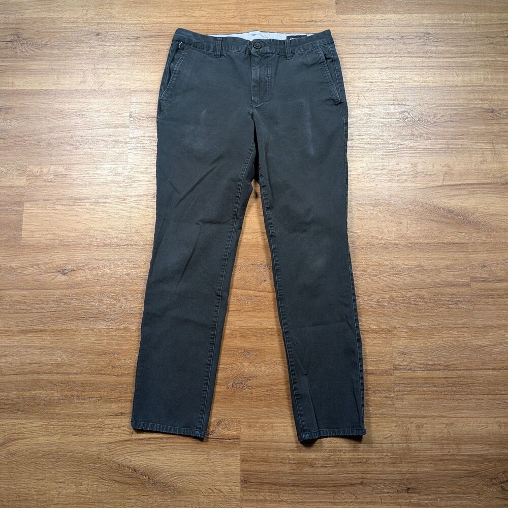 Bonobos Chino Pants Mens 30x30(28) Black Tailored Slim Fit Straight Leg Casual